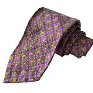 Robert Talbott  Carmel Seven Fold Tie NWT Purple Pink Green Geometric #1/40 $245